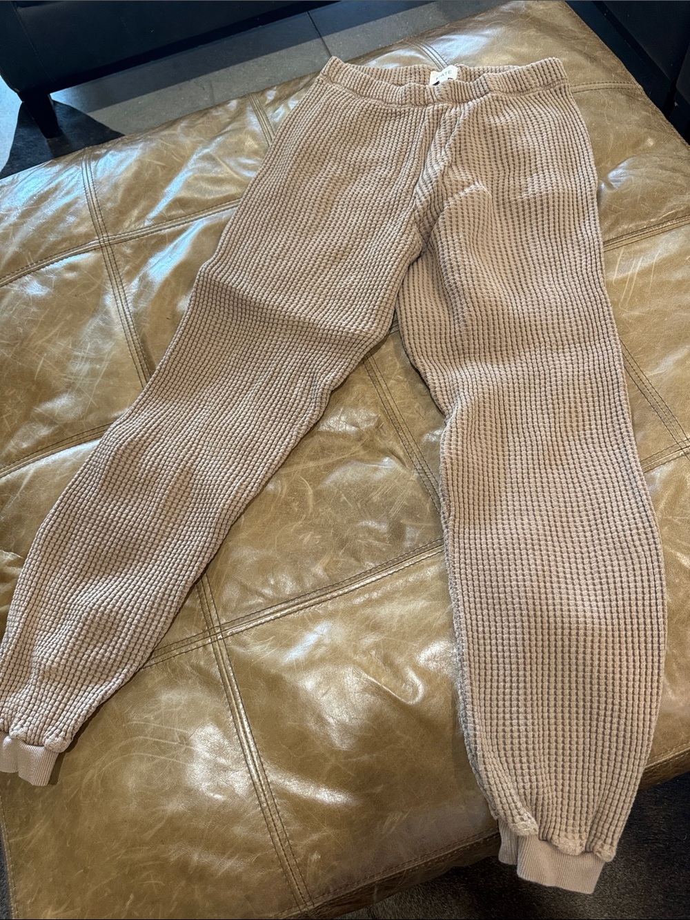 MATE the Label Waffle Joggers - Bark Medium - Organic Cotton - Picture 5 of 9